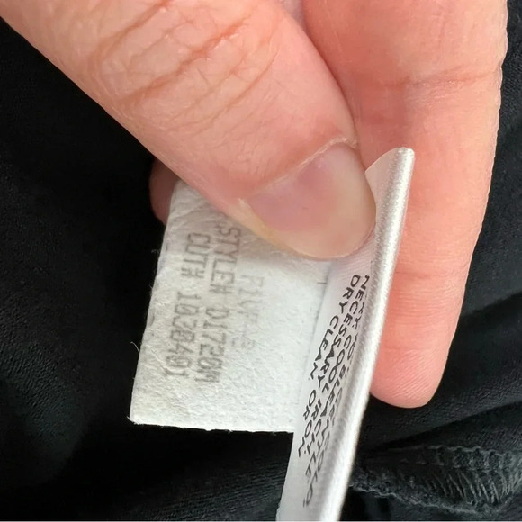 Eileen Fisher Long Sleeve Jersey MIDI Shift Dress in Black Size Medium - Picture 9 of 9